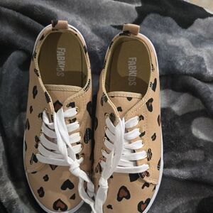FabKids Leopard Print Sneakers with White Laces